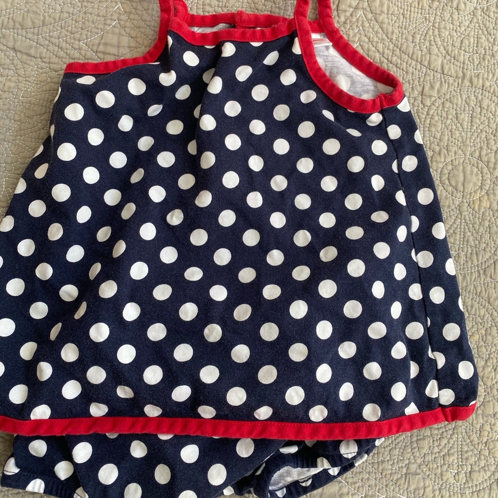 polka dot playset - tank and shorts - size 70cm [hanna]